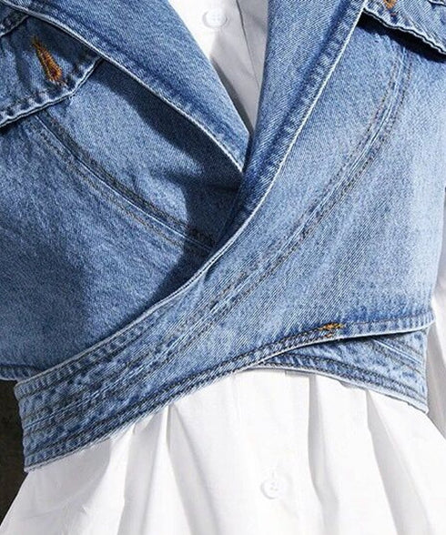 Puff Sleeve Shirts and Vest Co-ord